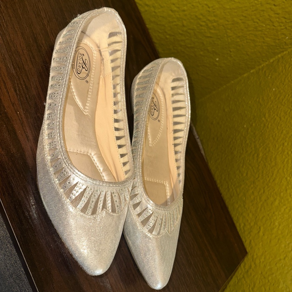 Elegant Silver Flats by G by Guess